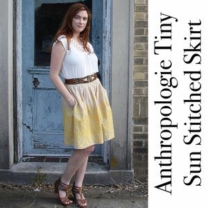 Anthropologie Tiny Sun Stitched Skirt
